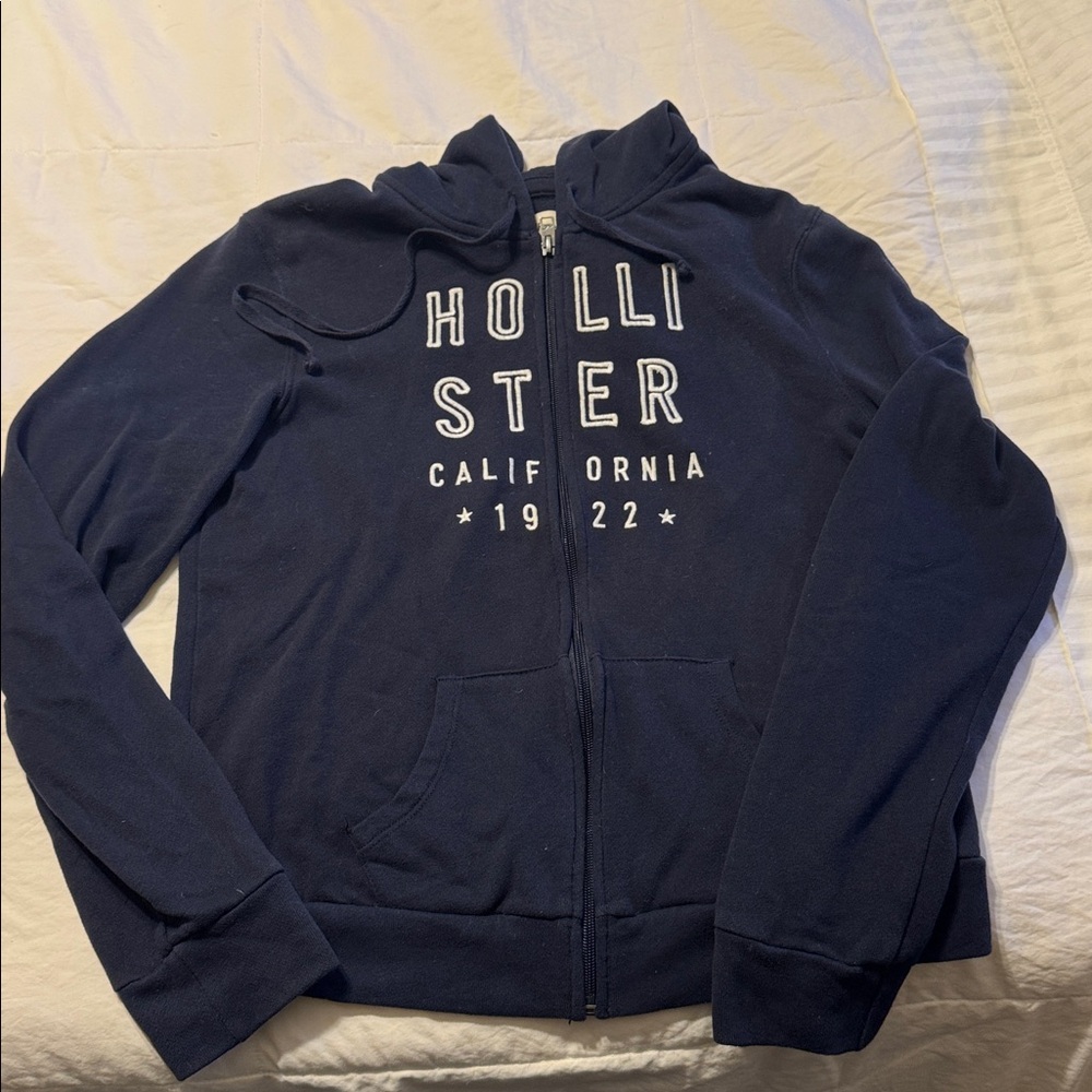 Hollister Navy Zip-Up hoodie